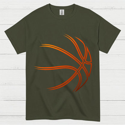 Minimalist Basketball Line Art T Shirt