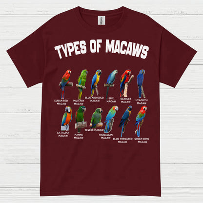 Types Of Macaws Educational T Shirt