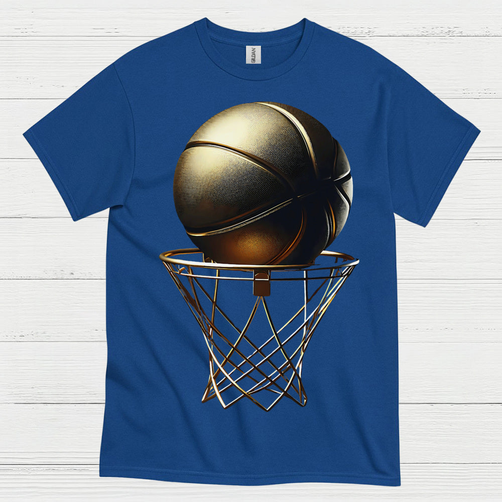 Gold Swish Basketball T Shirt