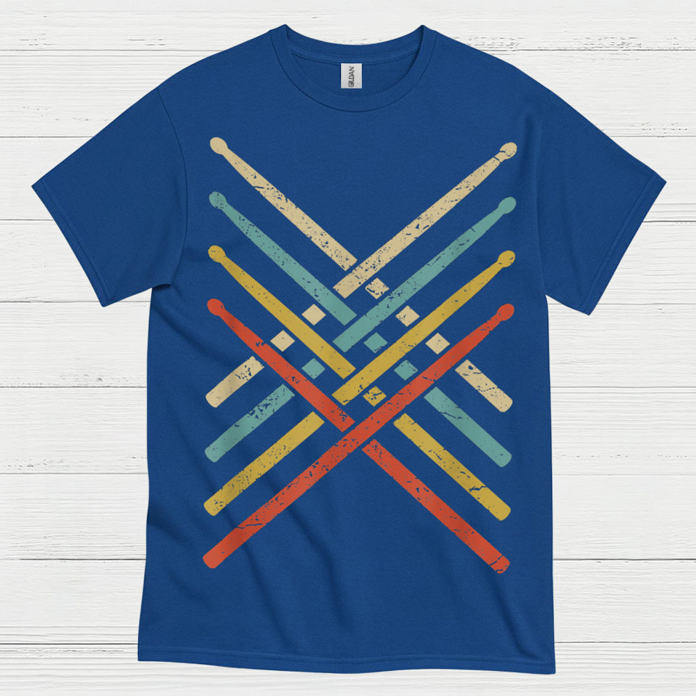 Retro Drum Sticks T Shirt