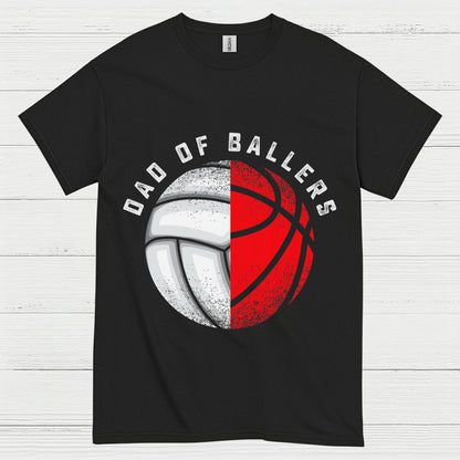 Dad Of Ballers Volleyball Basketball T Shirt