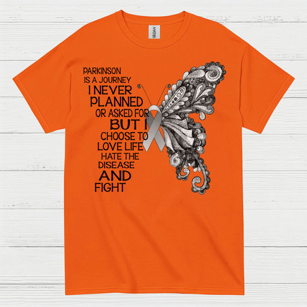 Parkinsons Journey Love Life Fight T Shirt