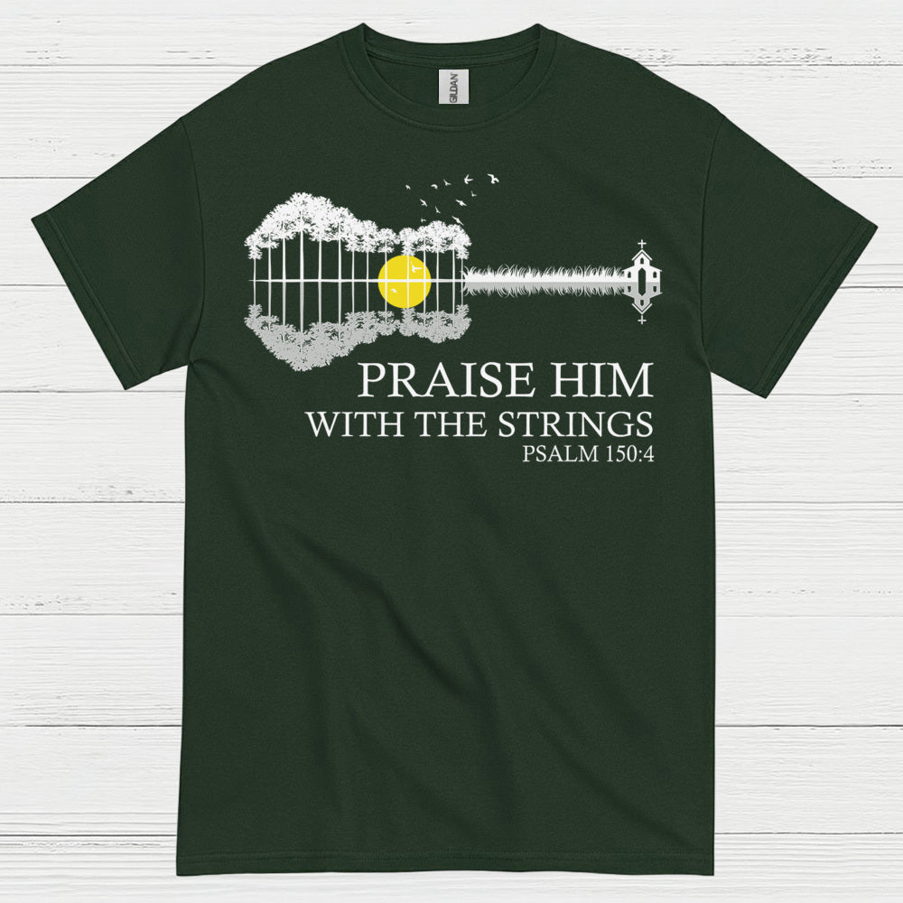 Strings of Praise Christian Guitar T Shirt
