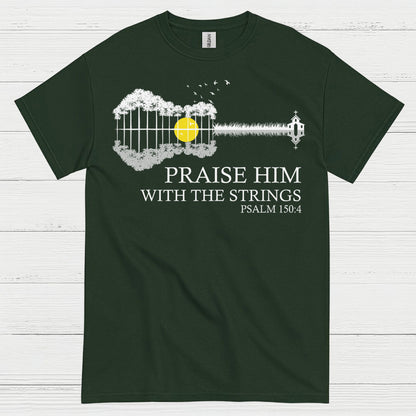 Strings of Praise Christian Guitar T Shirt