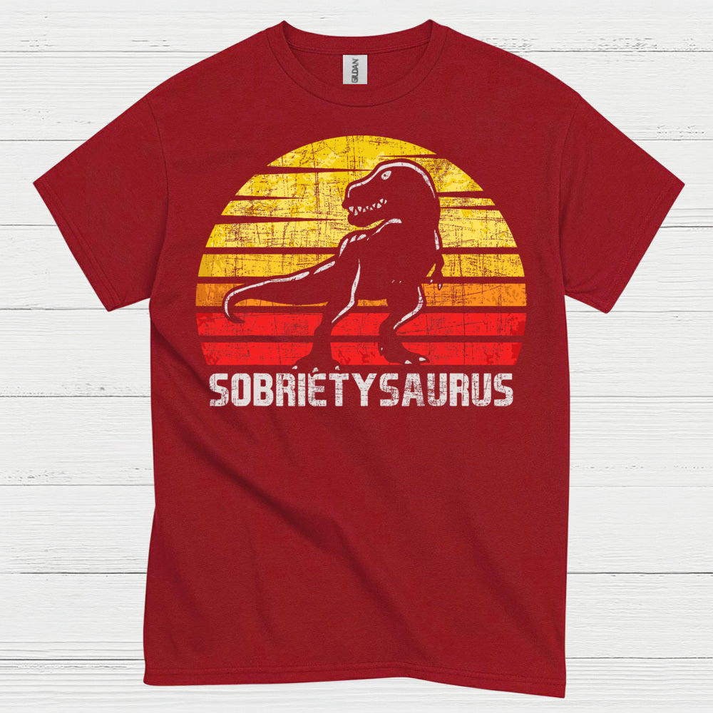 Sobrietysaurus Dinosaur Recovery T Shirt