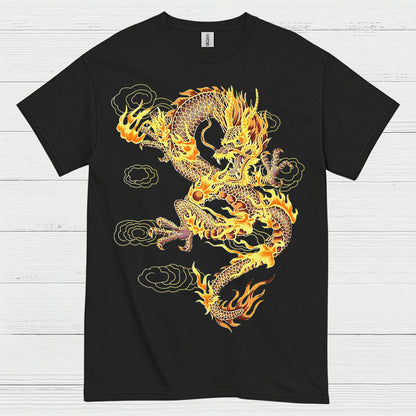 Golden Fire Dragon T Shirt