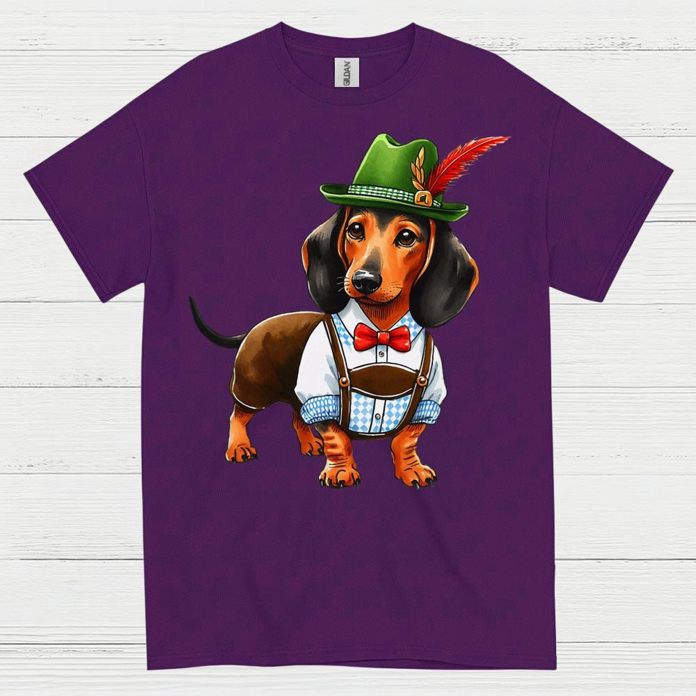 Oktoberfest German Lederhosen Dachshund T Shirt