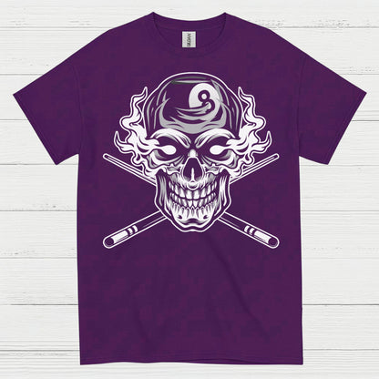 Skull 8 Ball Pool Player T Shirt