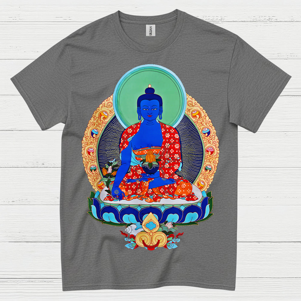 Blue Buddha Sacred Art Meditation T Shirt