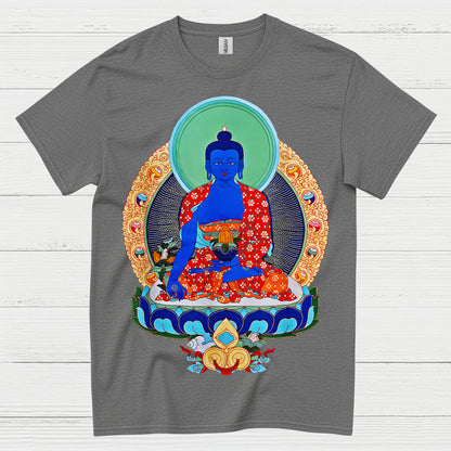 Blue Buddha Sacred Art Meditation T Shirt