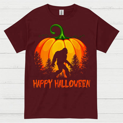 Happy Halloween Bigfoot Pumpkin T Shirt