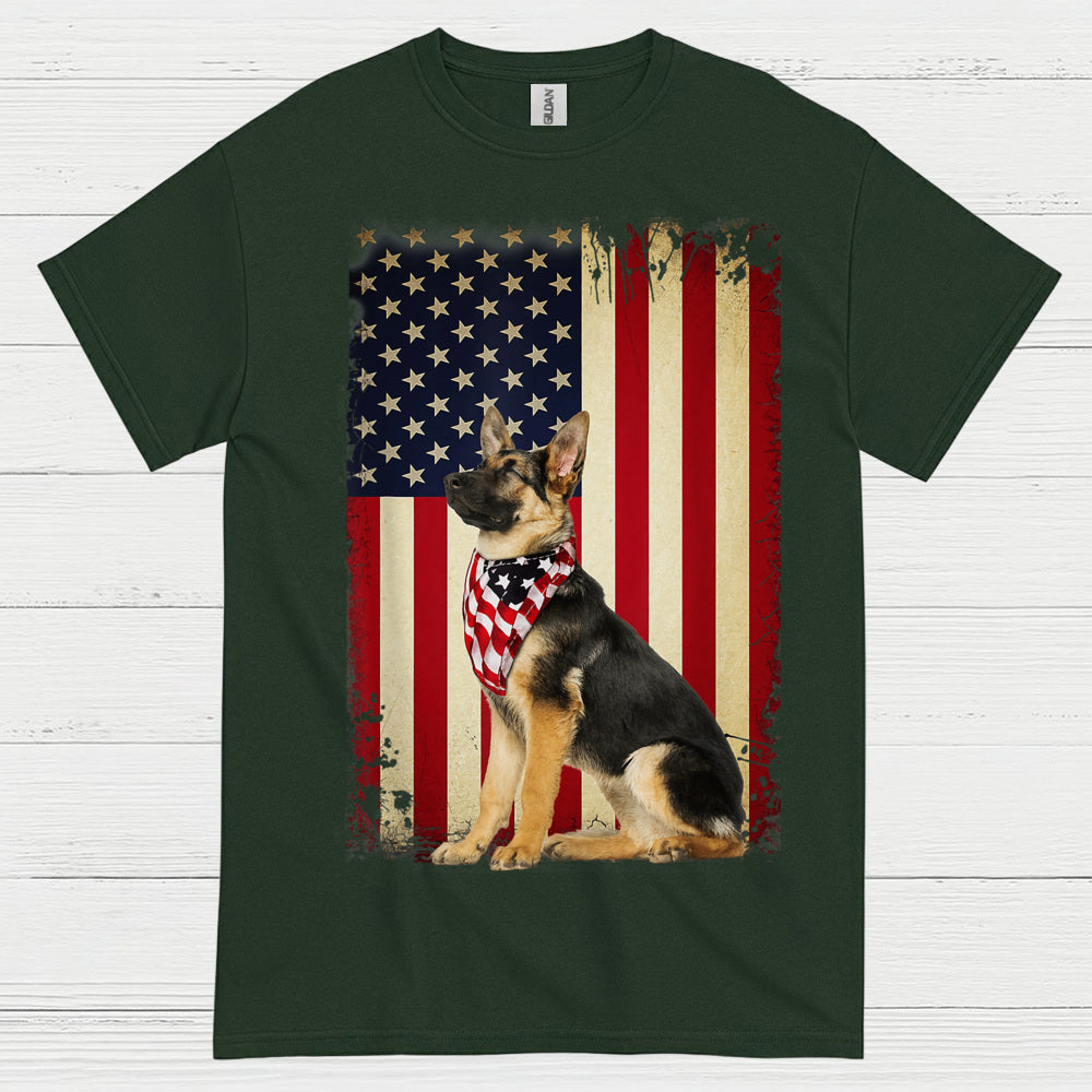 Patriotic German Shepherd T Shirt