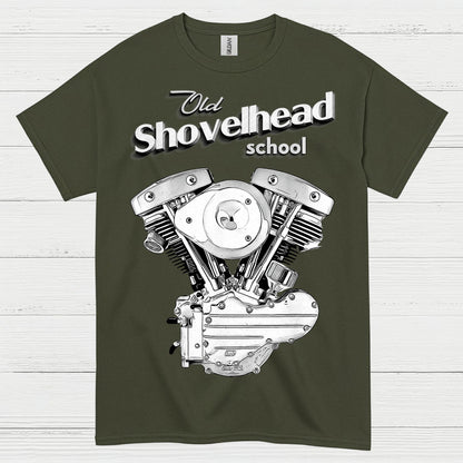 Old Shovelhead School Motorcycle T Shirt