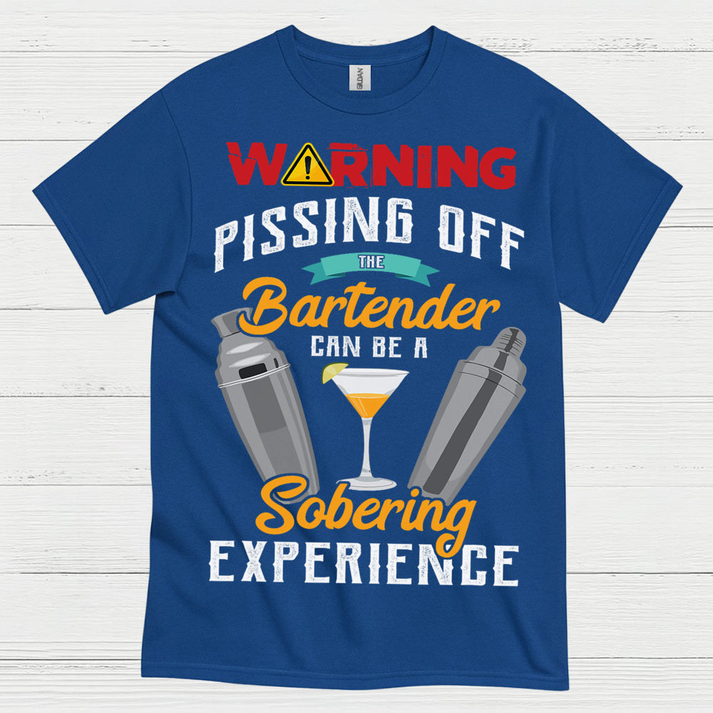Warning Bartender Sobering Experience T Shirt