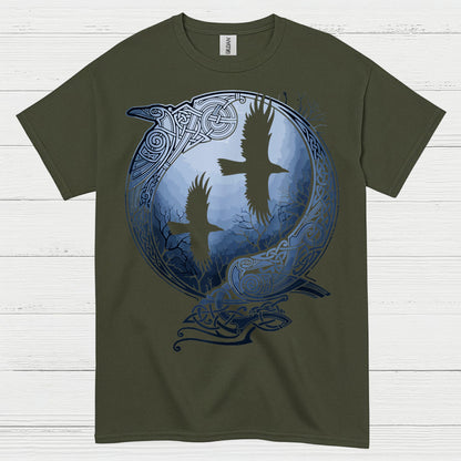 Norse Raven Circle Art T Shirt