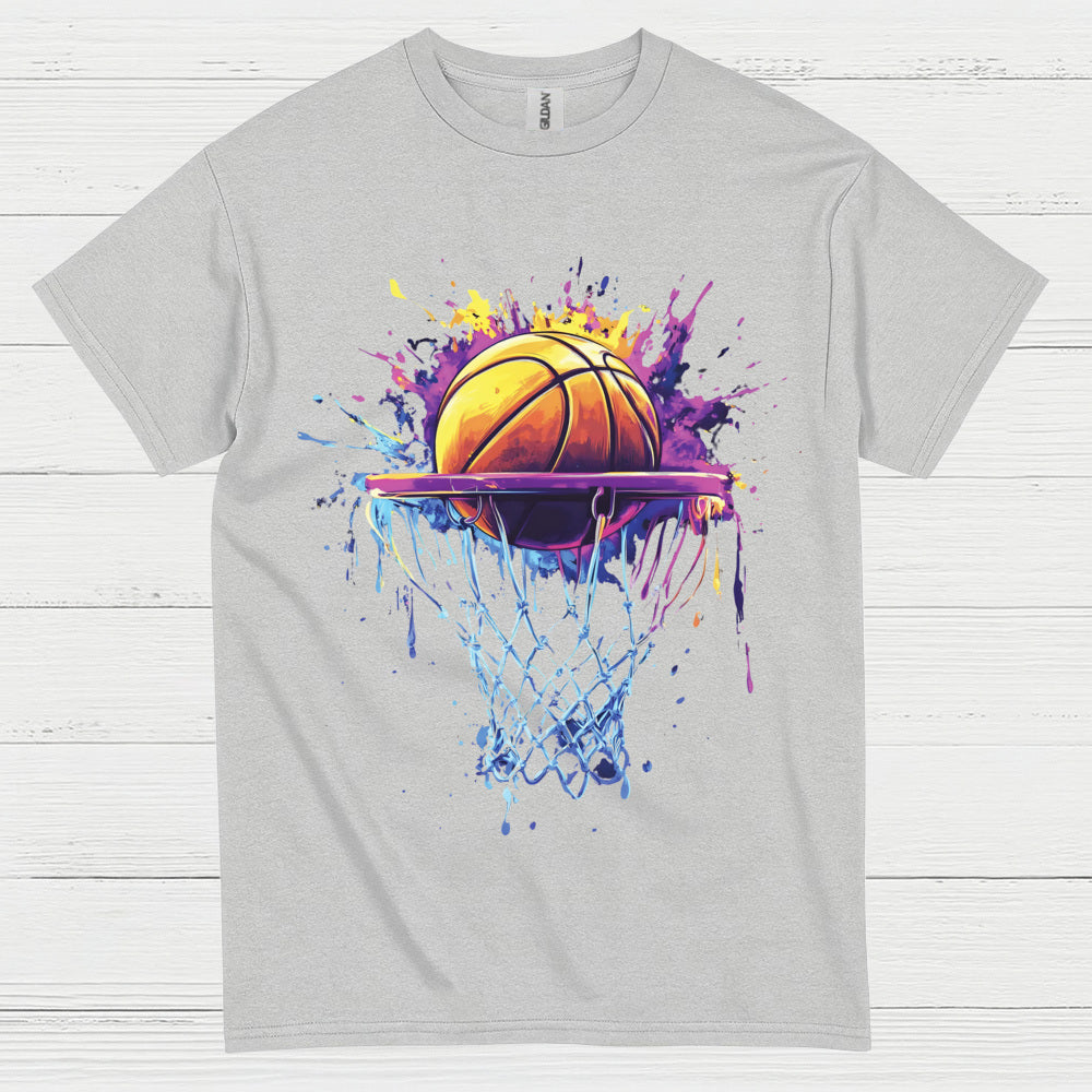 Color Splash Basketball Hoop T Shirt