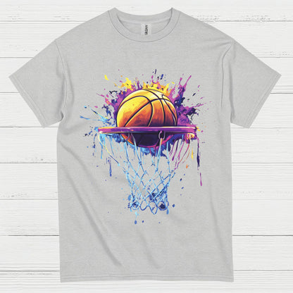Color Splash Basketball Hoop T Shirt