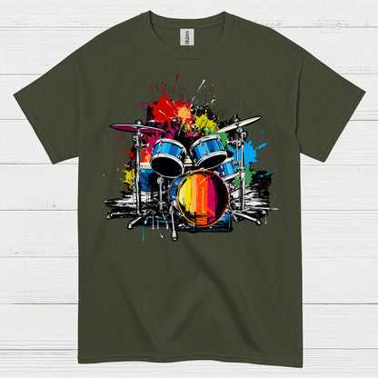 Color Splash Drums T Shirt