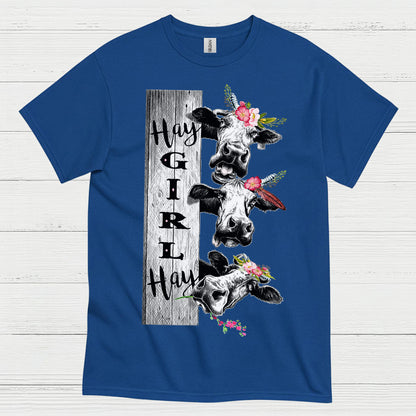 Hay Girl Hay Funny Cow T Shirt