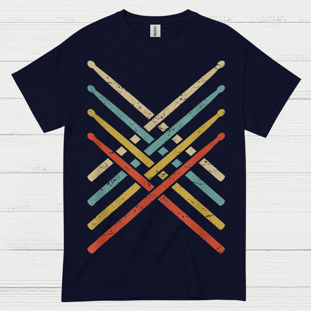 Retro Drum Sticks T Shirt
