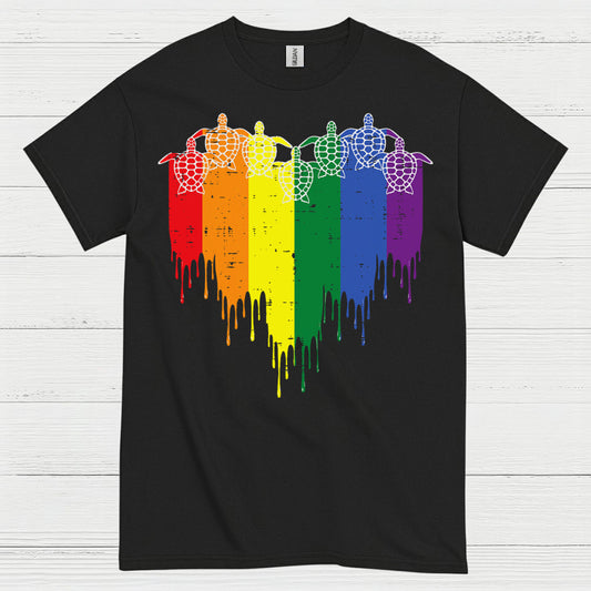 Rainbow Sea Turtle Pride T Shirt