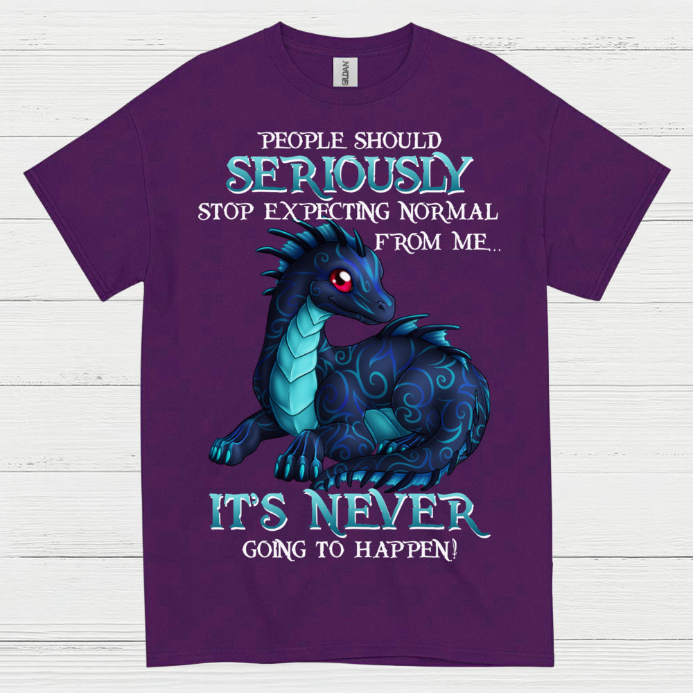 Funny Blue Dragon Attitude T Shirt
