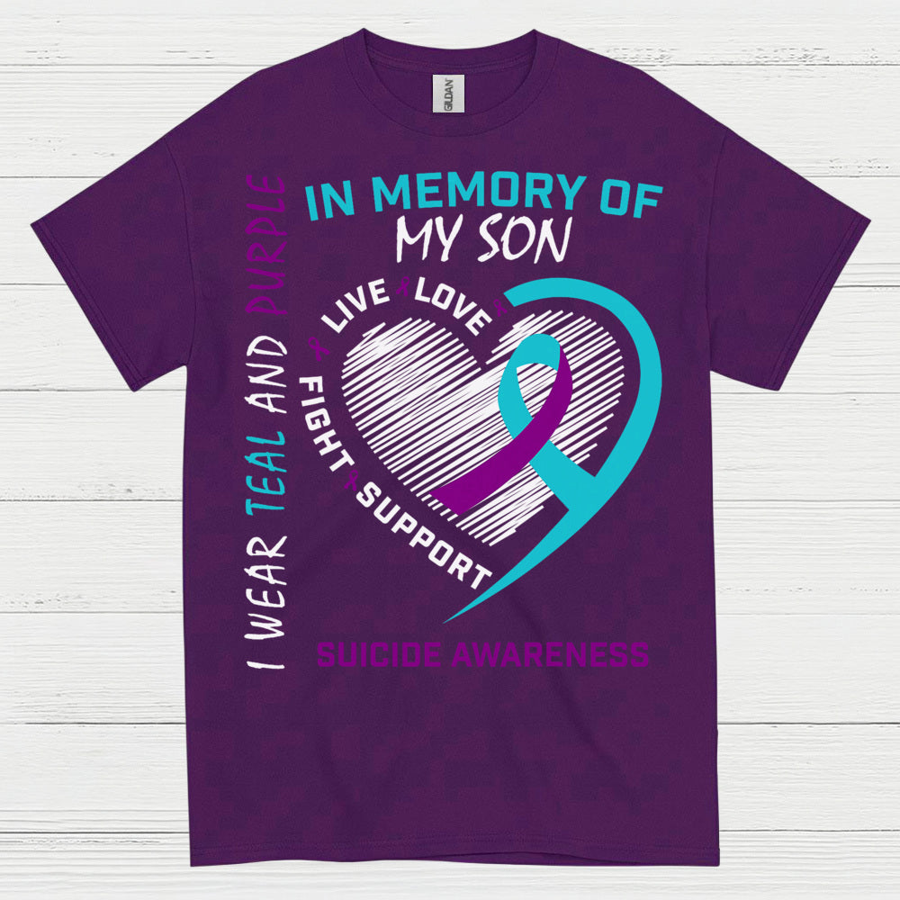 In Memory Of My Son Awareness T Shirt