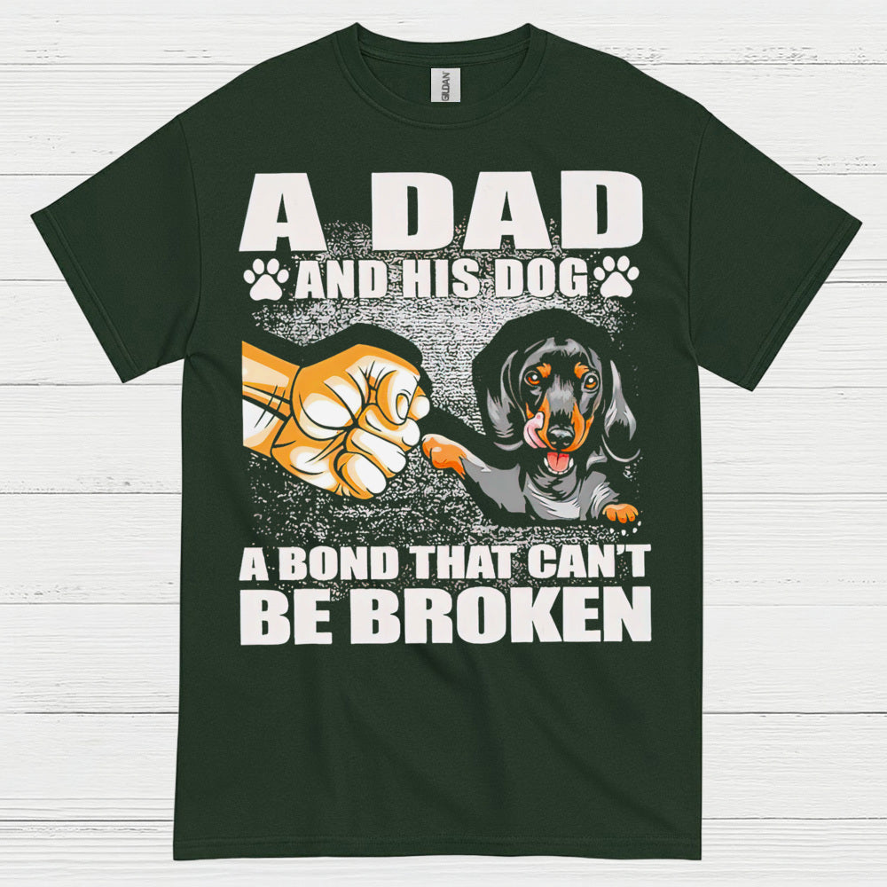 A Dad And His Dog A Bond That Cant Be Broken T Shirt