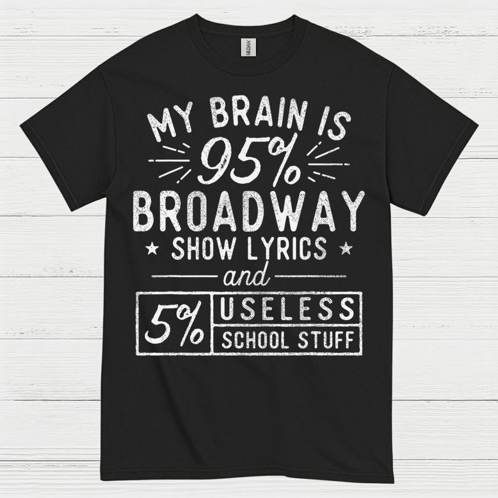 My Brain Is 95 Percent Broadway T Shirt
