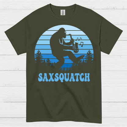 Saxsquatch Bigfoot Saxophone T Shirt