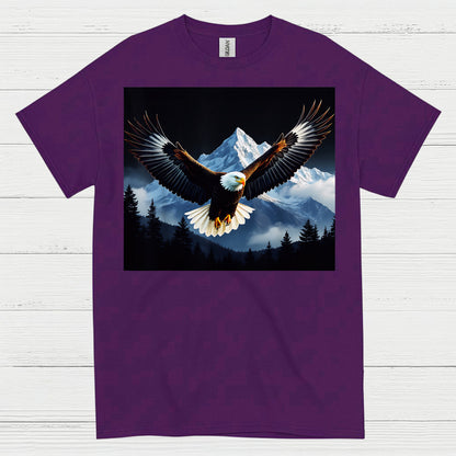 American Bald Eagle Mountain Freedom Wilderness T Shirt