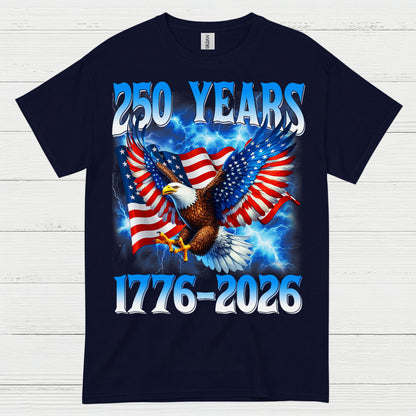 250 Years American Eagle Patriotic Independence T Shirt
