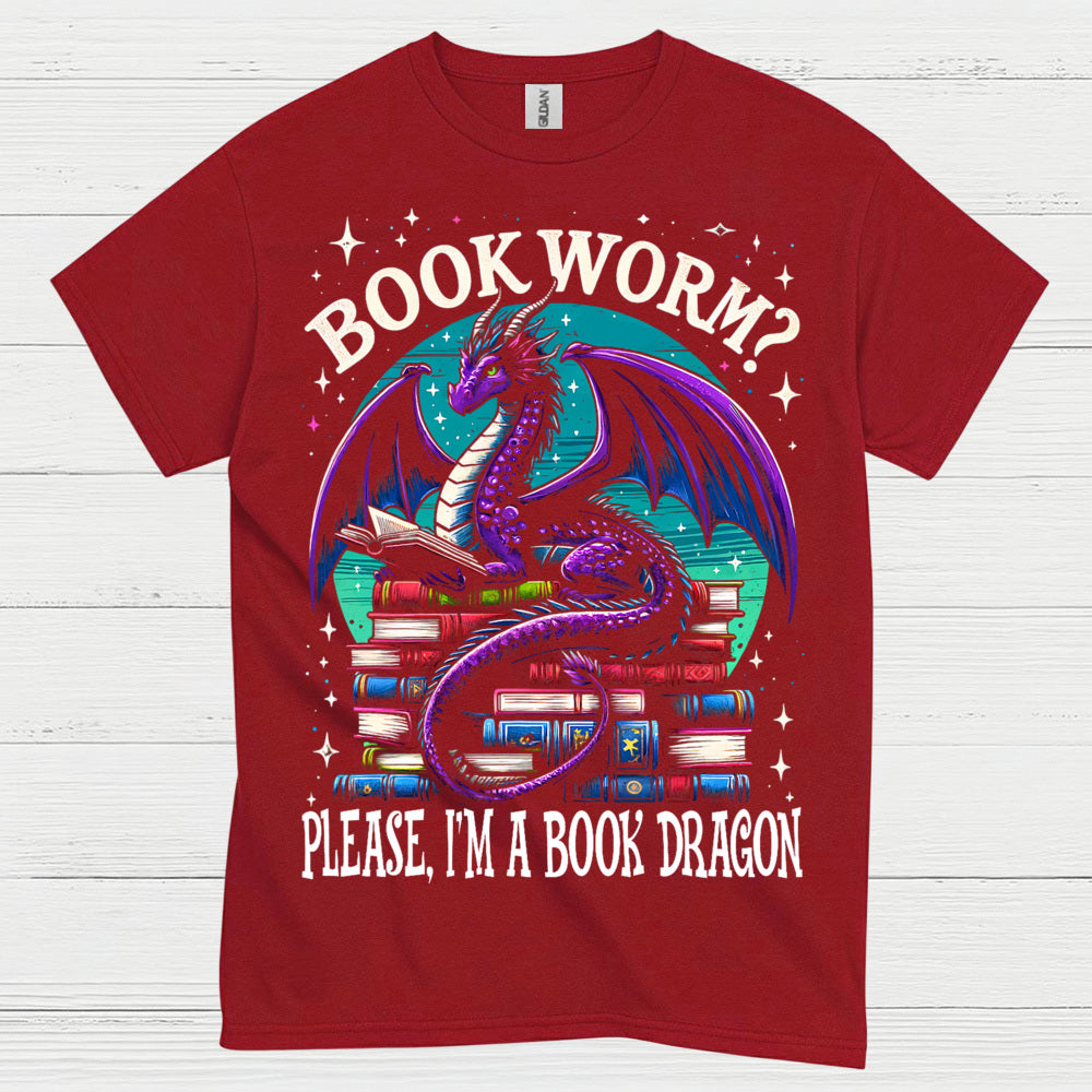 Book Dragon Not Bookworm T Shirt