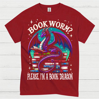 Book Dragon Not Bookworm T Shirt
