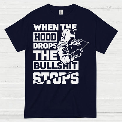 When The Hood Drops Welding T Shirt