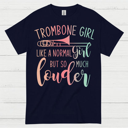 Trombone Girl Funny Music T Shirt