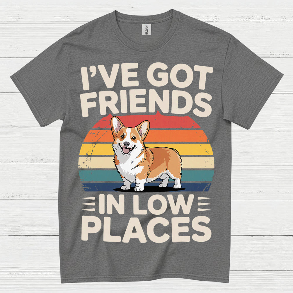 Friends In Low Places Corgi Retro T Shirt