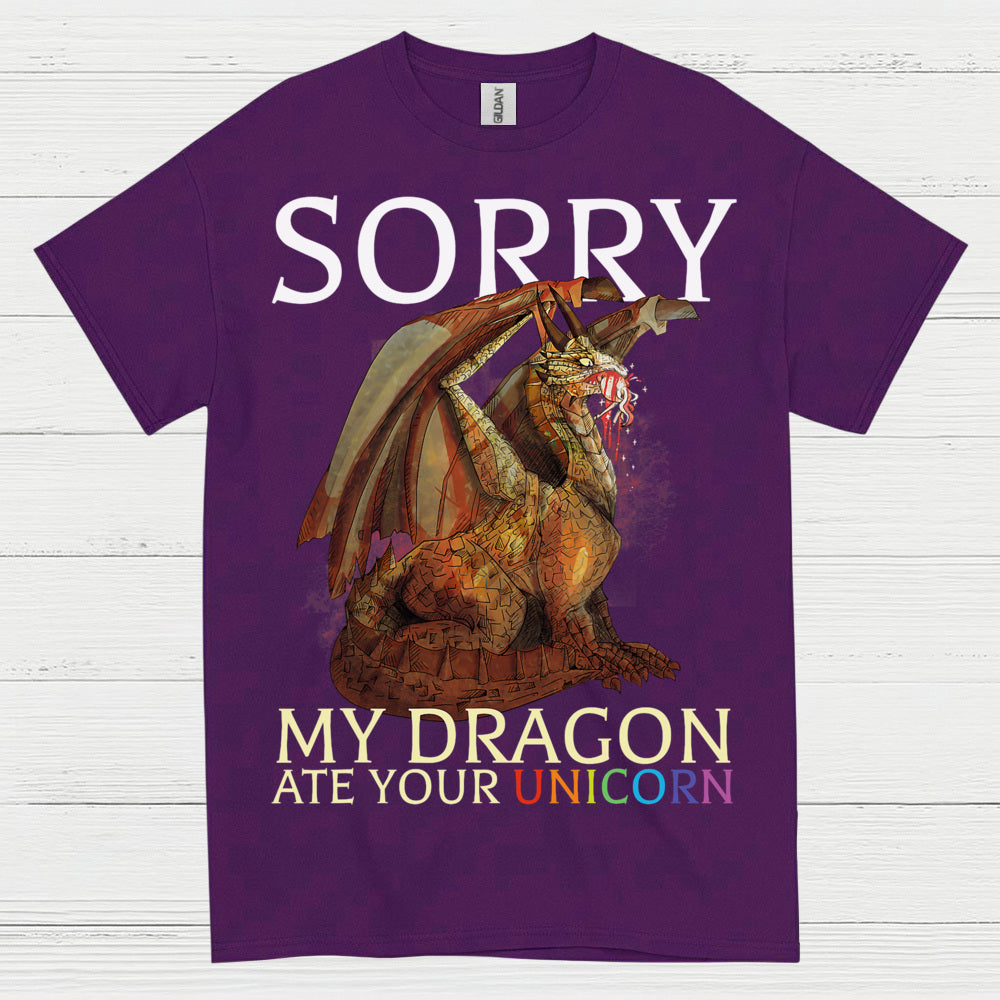 Sorry My Dragon Ate Your Unicorn T Shirt
