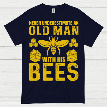 Never Underestimate An Old Man Bees T Shirt