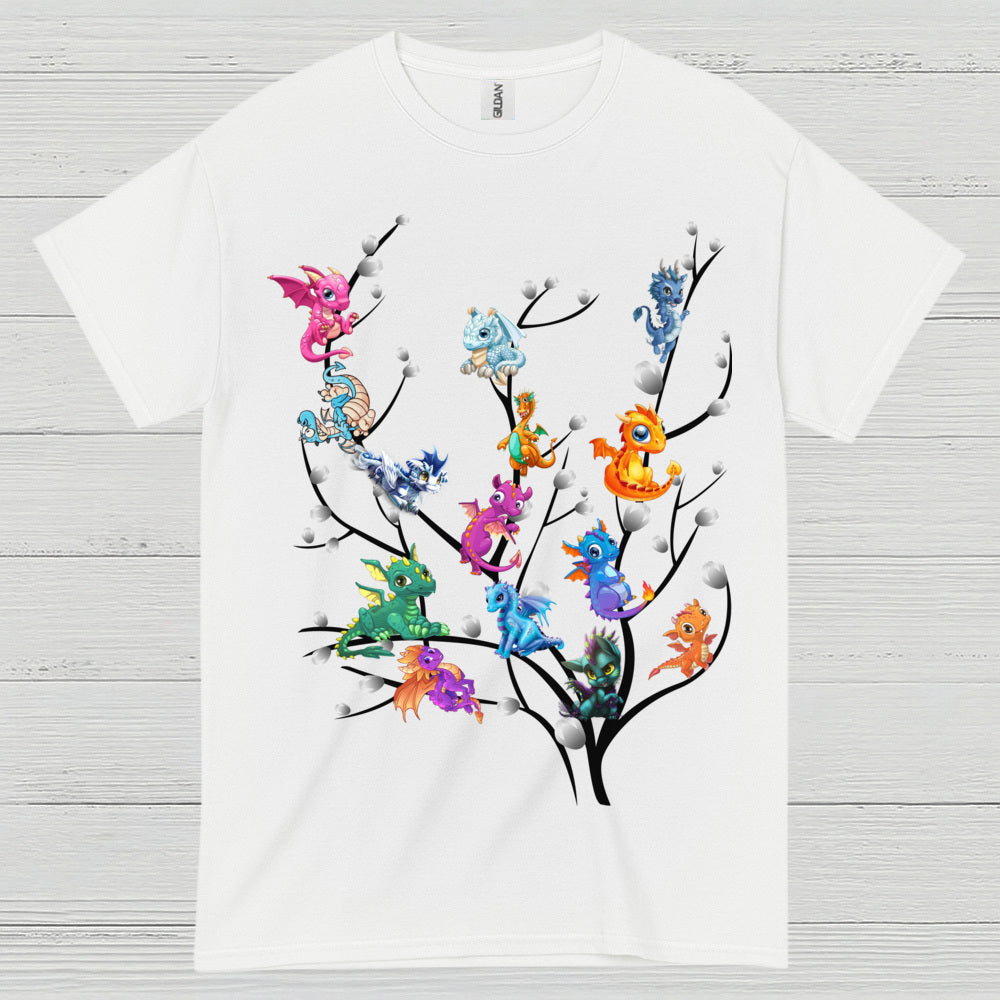 Baby Dragons On Tree T Shirt