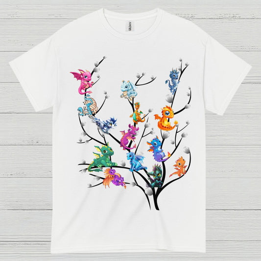 Baby Dragons On Tree T Shirt