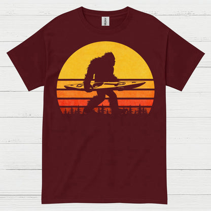 Surfing Bigfoot Sunset T Shirt