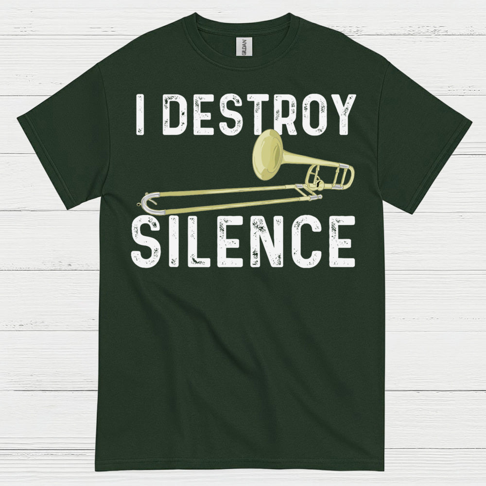 Destroy Silence Trombone T Shirt