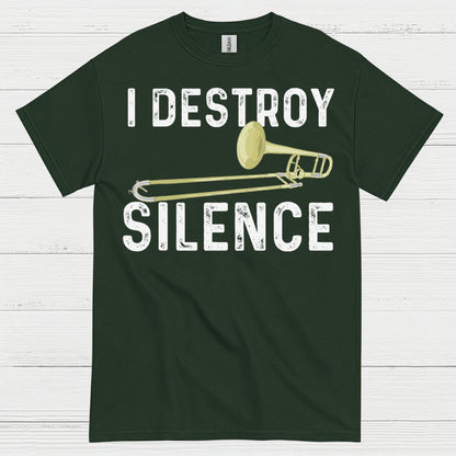 Destroy Silence Trombone T Shirt