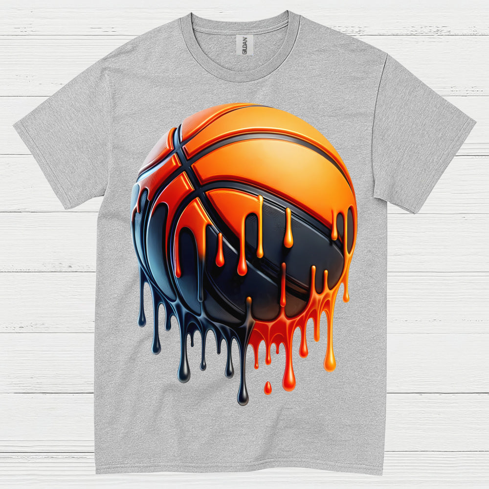 Dripping Basketball Graphic T Shirt