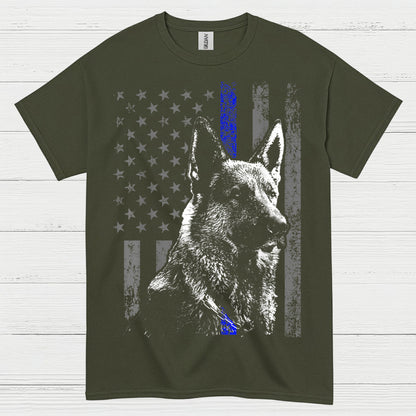 Thin Blue Line Shepherd T Shirt