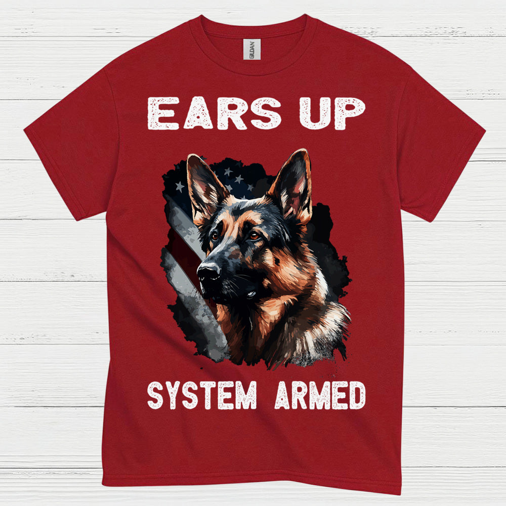 Alert Shepherd Guard Dog T Shirt