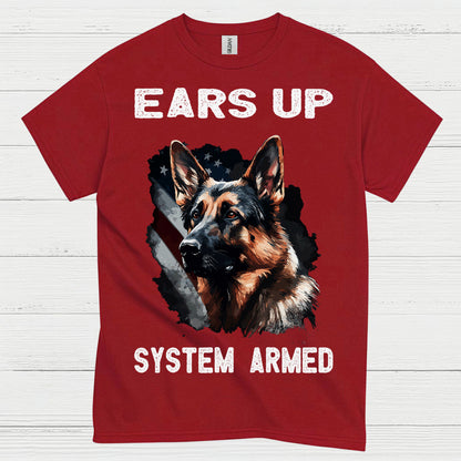 Alert Shepherd Guard Dog T Shirt