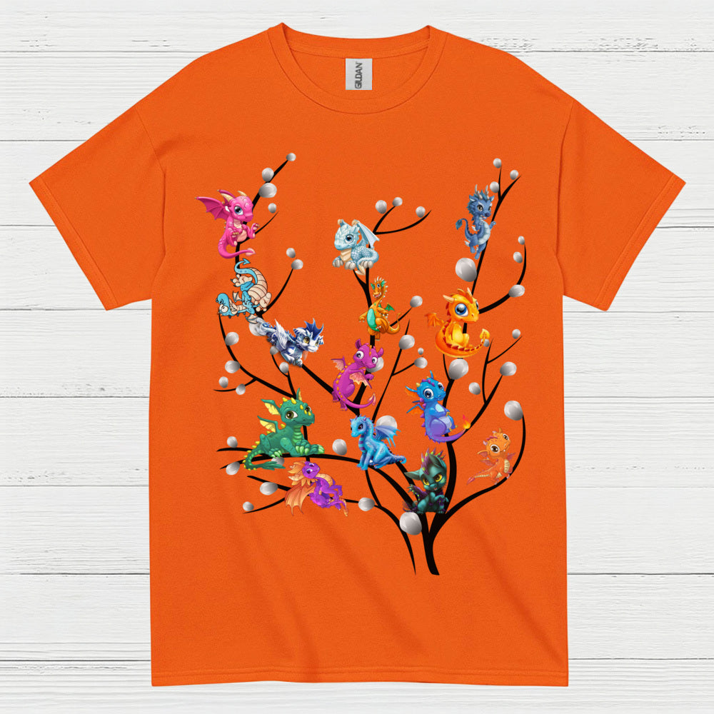 Baby Dragons On Tree T Shirt