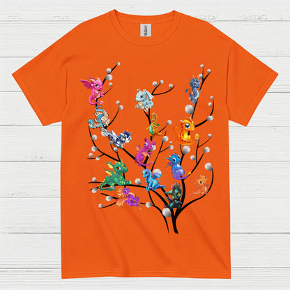 Baby Dragons On Tree T Shirt